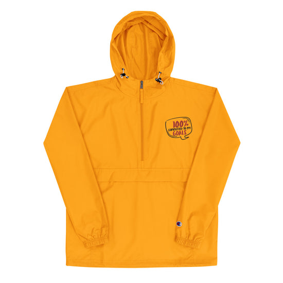 '100% Committed to My Goals' Unisex Champion Packable Jacket
