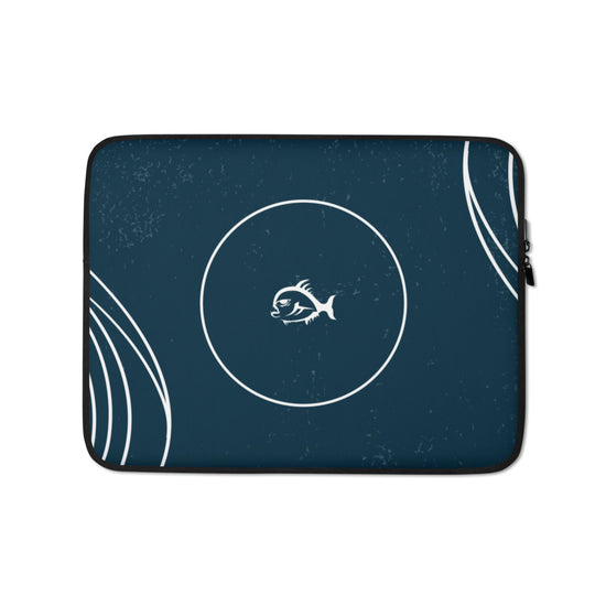 Piranha Profits Waves Laptop Sleeve (Navy)