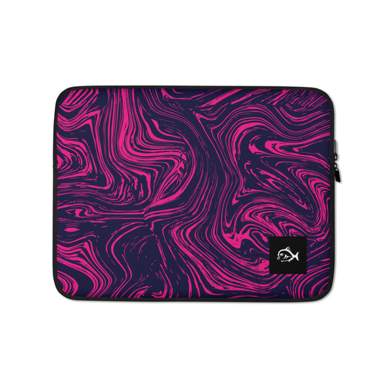Piranha Profits Waves Laptop Sleeve (Magenta)