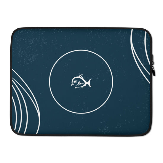 Piranha Profits Waves Laptop Sleeve (Navy)