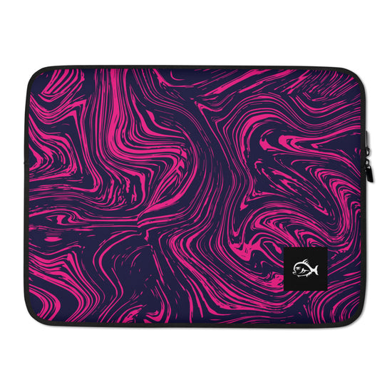 Piranha Profits Waves Laptop Sleeve (Magenta)